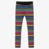 Sonia Rykiel Paris Teen Girls Black Striped Sports Leggings