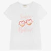 Sonia Rykiel Paris Teen Girls White Cotton Logo T-Shirt