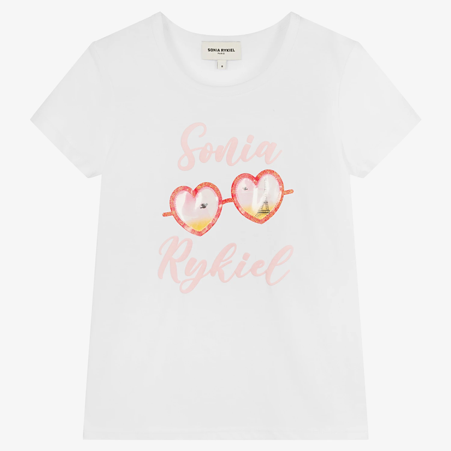 Sonia Rykiel Paris Teen Girls White Cotton Logo T-Shirt 1 Sonia Rykiel Paris Teen Girls White Cotton Logo T-Shirt