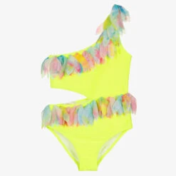 Stella Cove Teen Girls Yellow Petal Swimsuit