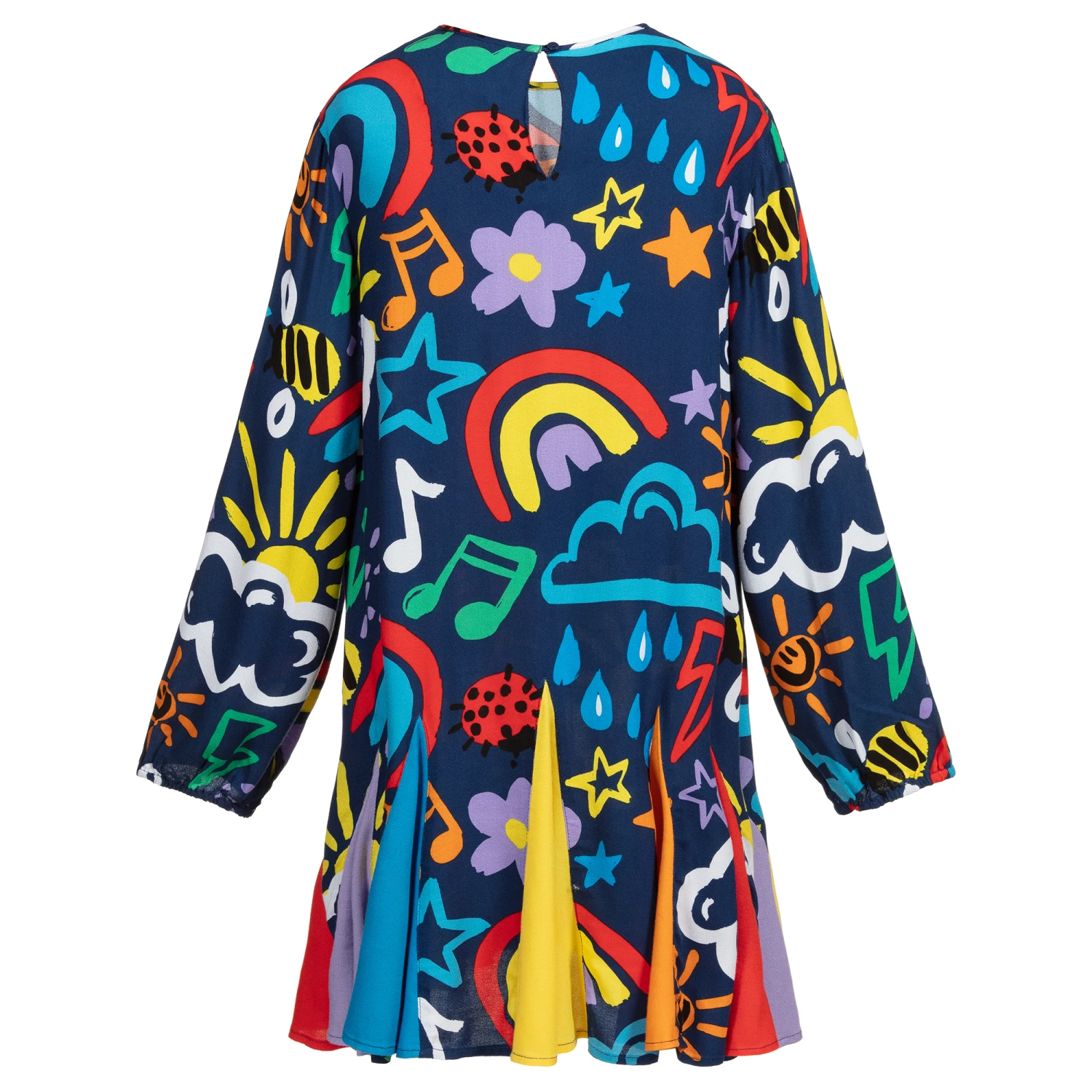 Stella McCartney Kids Teen Blue Viscose Dress 2 Stella McCartney Kids Teen Blue Viscose Dress - Image 2