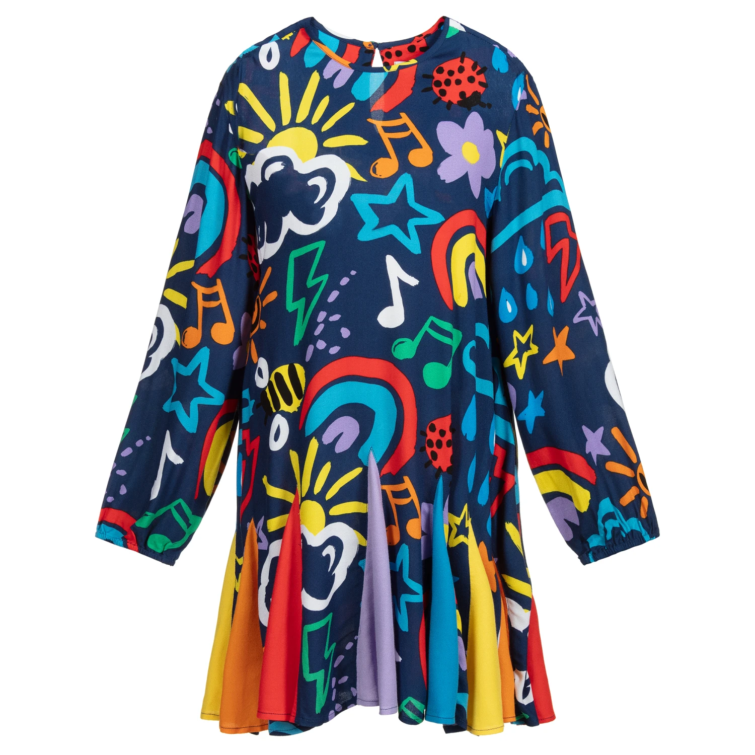 Stella McCartney Kids Teen Blue Viscose Dress 1 Stella McCartney Kids Teen Blue Viscose Dress