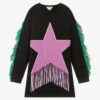 Stella McCartney Kids Teen Girls Black Fringed Star Dress