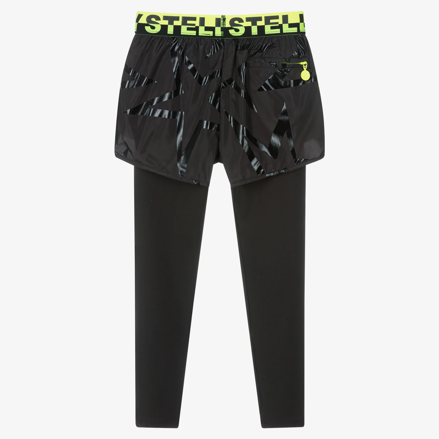 Stella McCartney Kids Teen Girls Black Sports Leggings 2 Stella McCartney Kids Teen Girls Black Sports Leggings - Image 2