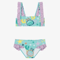 Stella McCartney Kids Teen Girls Blue Bikini (UPF50+)