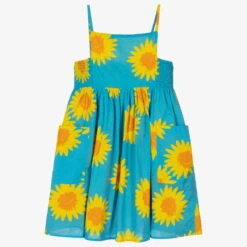 Stella McCartney Kids Teen Girls Blue Flower Dress