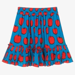 Stella McCartney Kids Teen Girls Blue Viscose Skirt