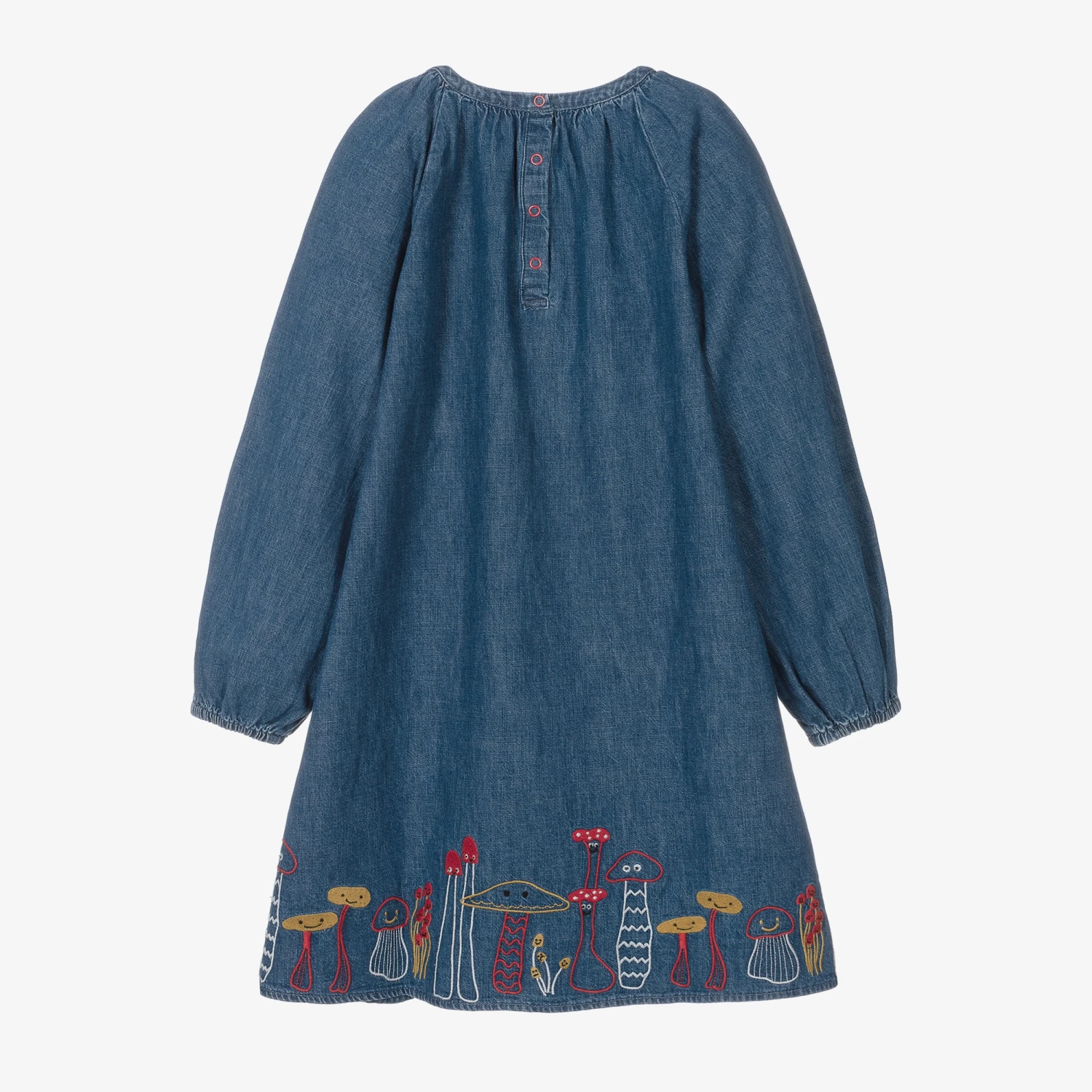 Stella McCartney Kids Teen Girls Denim Mushroom Dress 2 Stella McCartney Kids Teen Girls Denim Mushroom Dress - Image 2