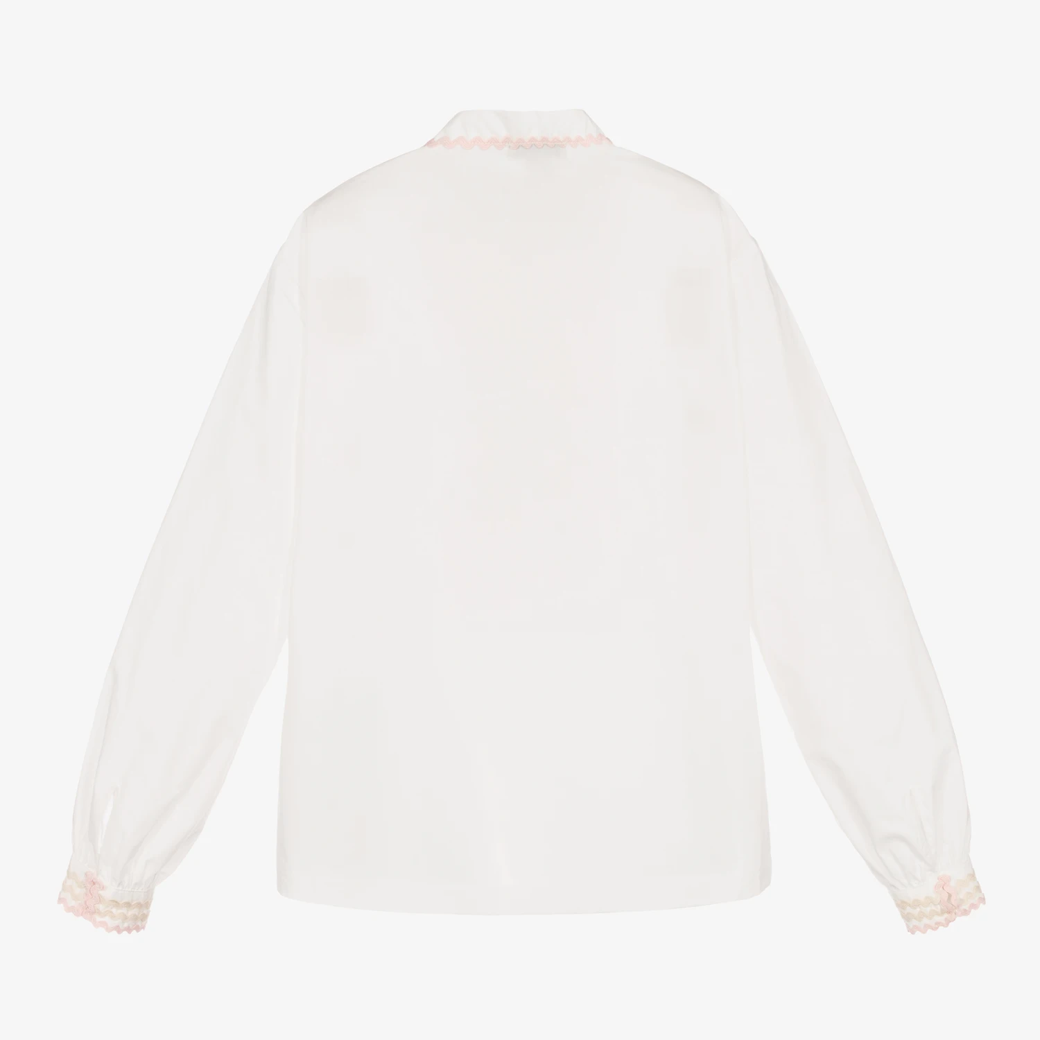 Stella McCartney Kids Teen Girls Ivory Organic Cotton Blouse 2 Stella McCartney Kids Teen Girls Ivory Organic Cotton Blouse - Image 2