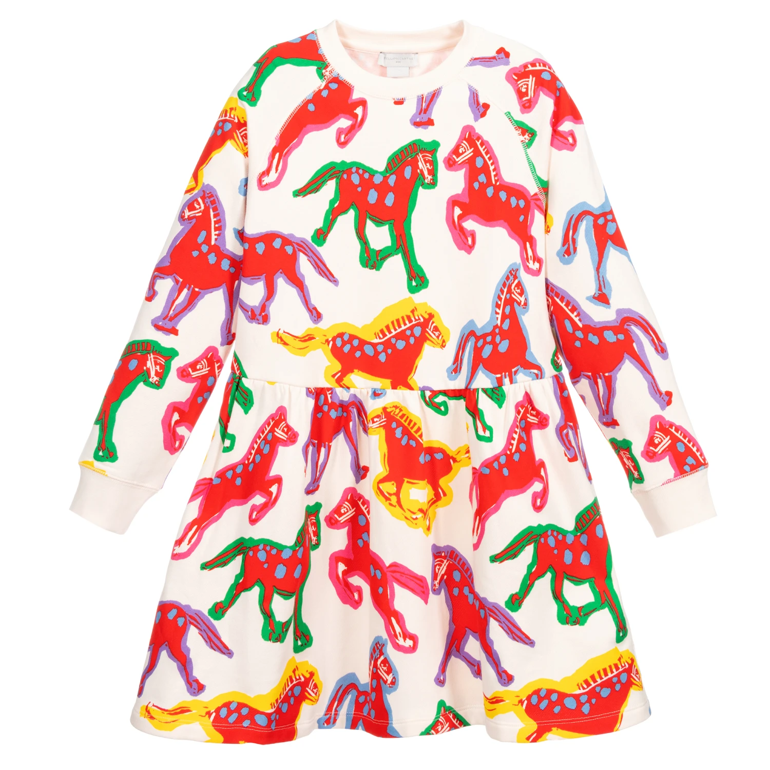 Stella McCartney Kids Teen Girls Pink Horses Dress 1 Stella McCartney Kids Teen Girls Pink Horses Dress