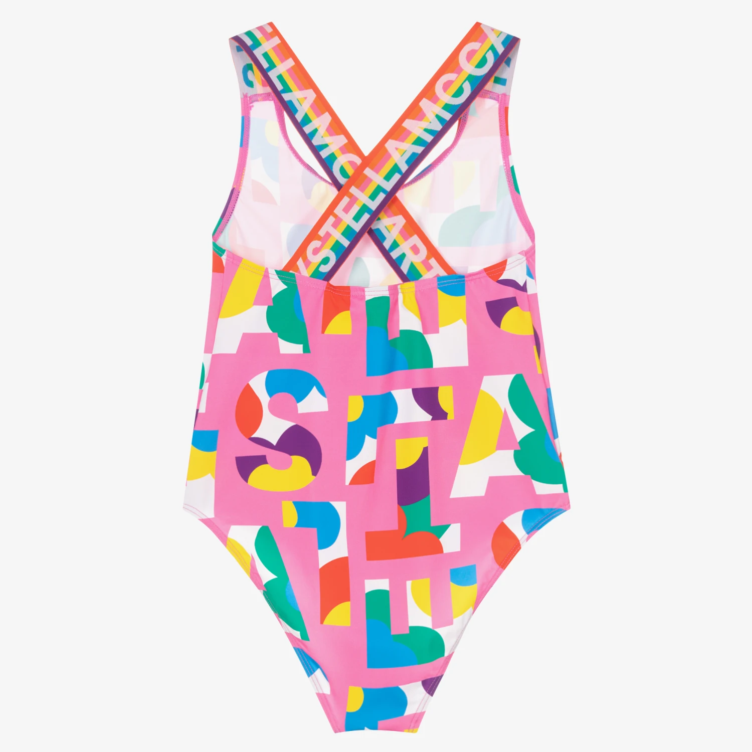Stella McCartney Kids Teen Girls Pink Logo Letters Swimsuit 2 Stella McCartney Kids Teen Girls Pink Logo Letters Swimsuit - Image 2