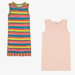 Stella McCartney Kids Teen Girls Rainbow Striped Crochet Dress 7 Stella McCartney Kids Teen Girls Rainbow Striped Crochet Dress -Molo Store stella mccartney kids teen girls rainbow striped crochet dress 488432 7938174aecfb041ee7c55f5e18649be379311d3c