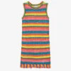 Stella McCartney Kids Teen Girls Rainbow Striped Crochet Dress