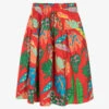 Stella McCartney Kids Teen Girls Red Cotton Palm Print Skirt