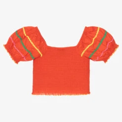 Stella McCartney Kids Teen Girls Red Cotton Shirred Blouse 5 Stella McCartney Kids Teen Girls Red Cotton Shirred Blouse -Molo Store stella mccartney kids teen girls red cotton shirred blouse 488426 89b3daa2a4771f1a06fa0969862f03cf99dde5d9
