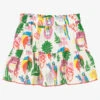 Stella McCartney Kids Teen Girls White Cotton Parrot Skirt