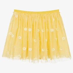 Stella McCartney Kids Teen Girls Yellow Daisy Tulle Skirt