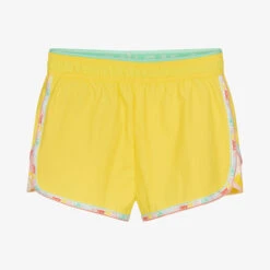 Stella McCartney Kids Teen Girls Yellow Logo Trim Shorts