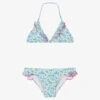 Sunuva Teen Girls Blue Floral Heart Bikini