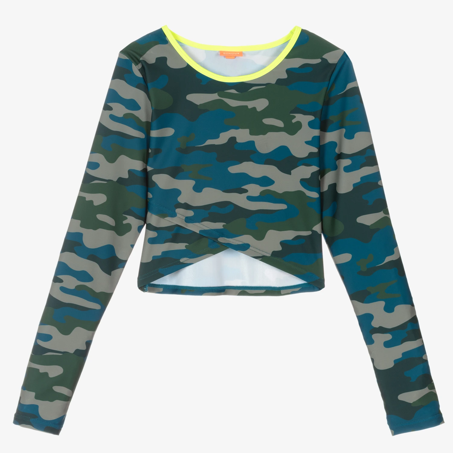 Sunuva Teen Girls Green Rash Vest 1 Sunuva Teen Girls Green Rash Vest