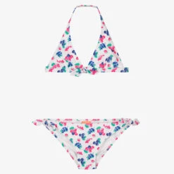 Sunuva Teen Girls White & Pink Berries Bikini