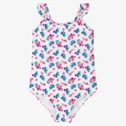Sunuva Teen Girls White & Pink Berries Swimsuit