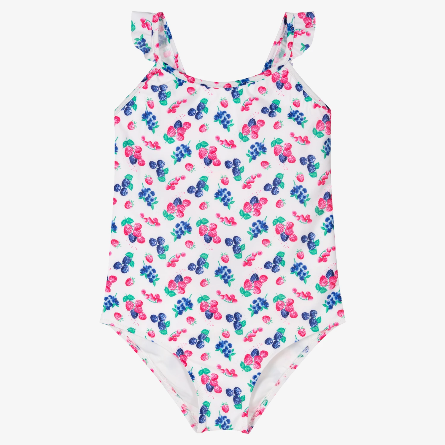 Sunuva Teen Girls White & Pink Berries Swimsuit 1 Sunuva Teen Girls White & Pink Berries Swimsuit