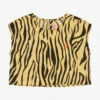 The Animals Observatory Teen Girls Black & Yellow Zebra Print Top