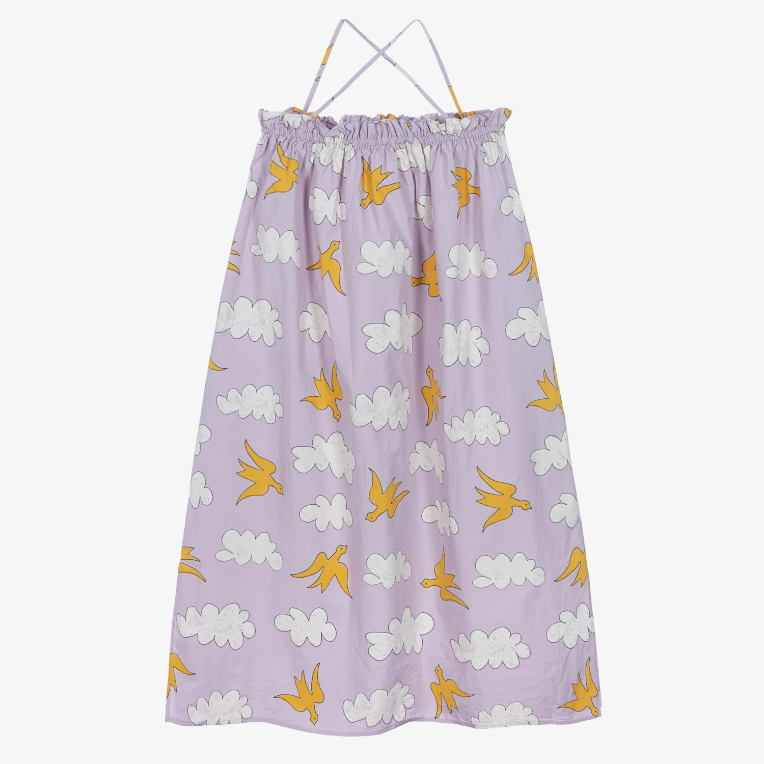 The Animals Observatory Teen Girls Purple Cotton Bird Dress 2 The Animals Observatory Teen Girls Purple Cotton Bird Dress - Image 2