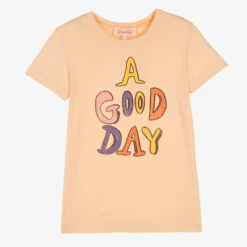 The Animals Observatory Teen Orange Graphic Slogan T-Shirt