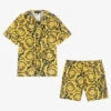 Versace Teen Black & Gold Barocco Pyjamas