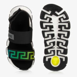 Versace Teen Black Trigreca Sandals -Molo Store versace teen black trigreca sandals 476047 8e45015f0531777150466c1d8d21782f79b6c0cc