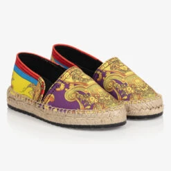Versace Teen Canvas Espadrilles
