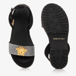 Versace Teen Girls Black Diamanté Medusa Sandals -Molo Store versace teen girls black diamante medusa sandals 513423 9b80205e649a8d53f2ee8d76569db7ef81d2f06b