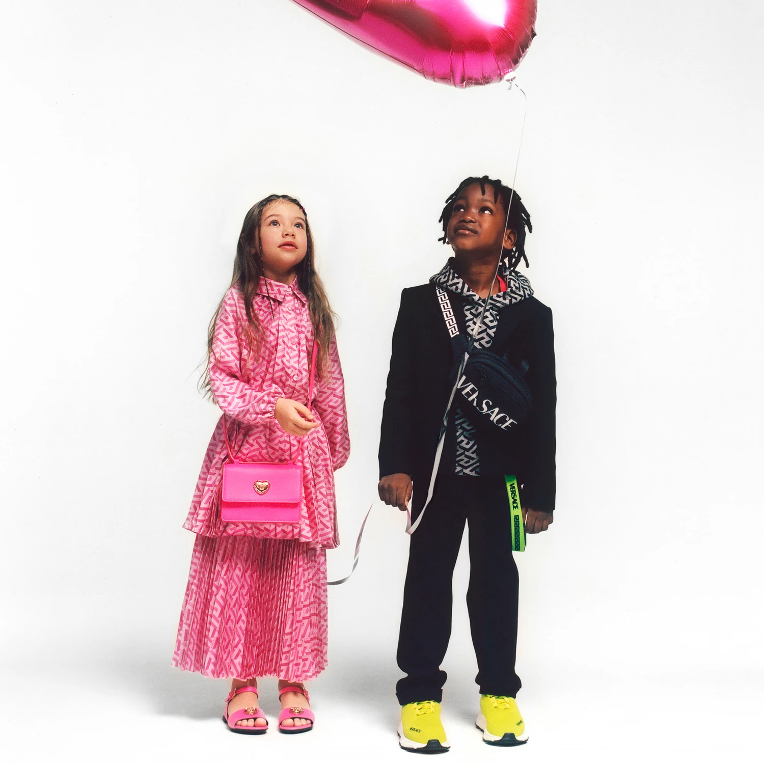 Versace Teen Girls Pink Greca Signature Dress 2 Versace Teen Girls Pink Greca Signature Dress - Image 2