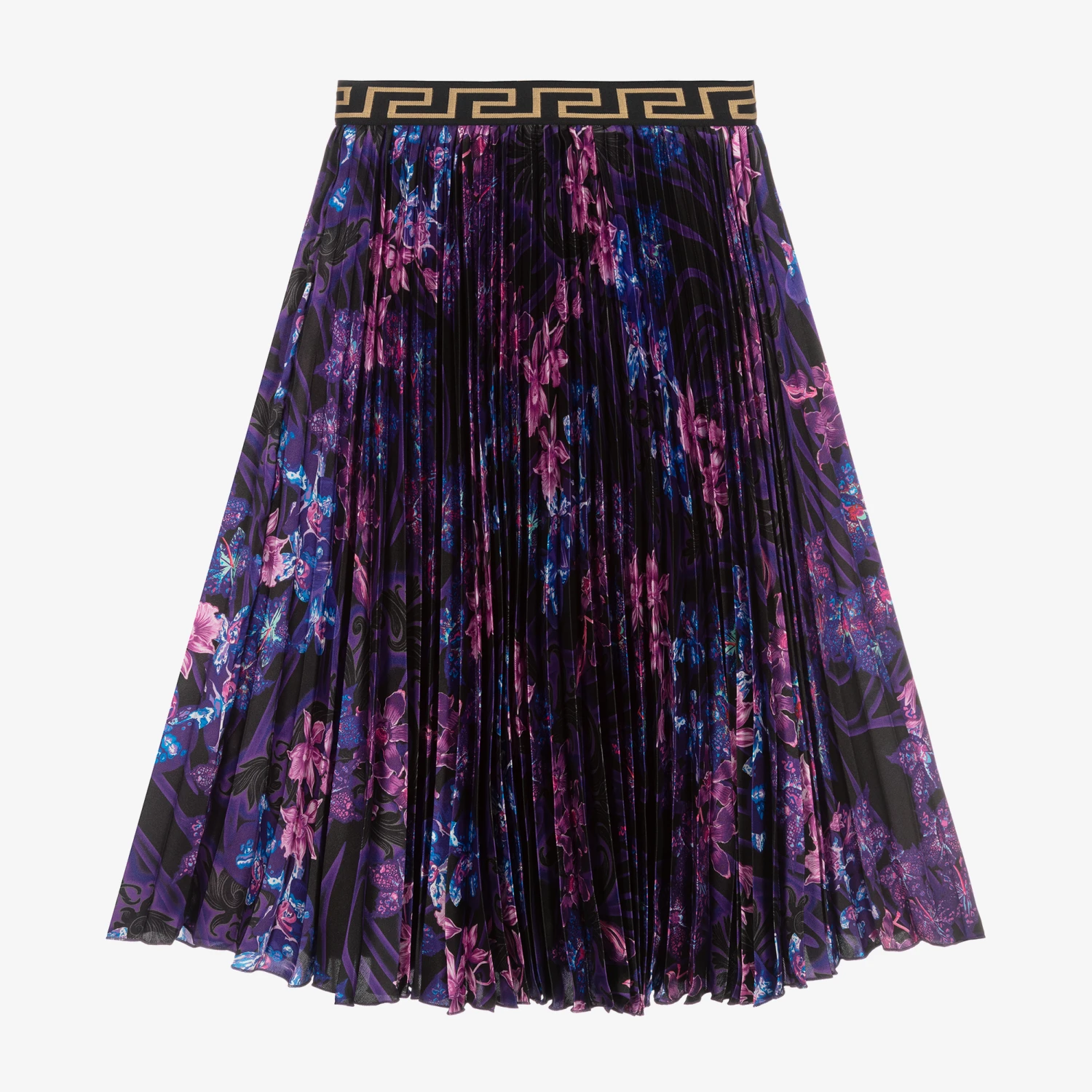 Versace Teen Girls Purple Orchid Satin Skirt 1 Versace Teen Girls Purple Orchid Satin Skirt
